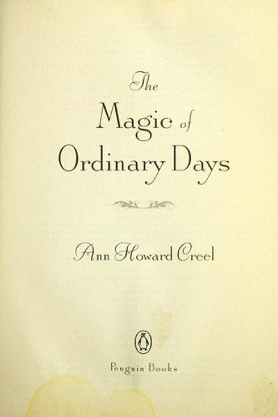 Cover of The magic of ordinary days