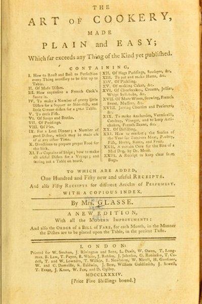 Cover of The art of cookery, made plain and easy
