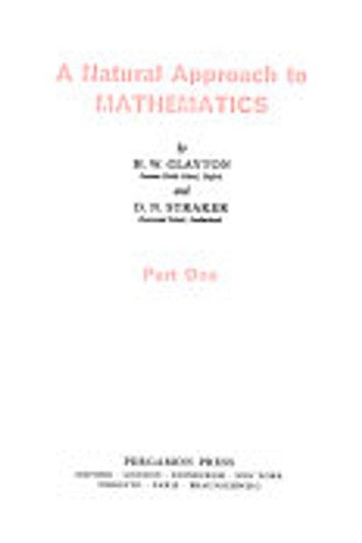 A natural approach to mathematics
