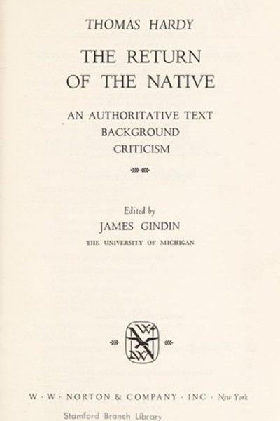 Cover of The Return of the Native