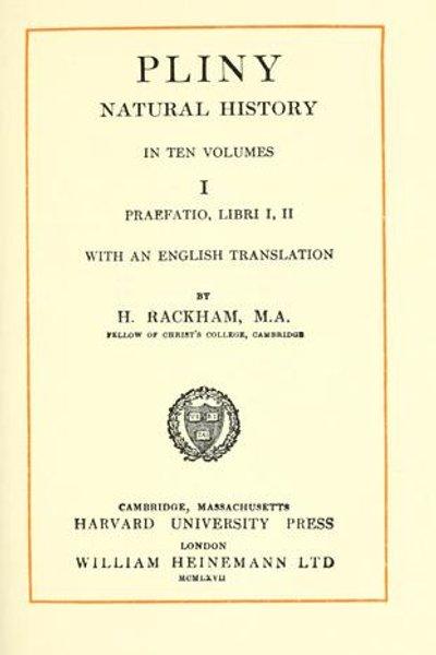 Cover of Naturalis historia