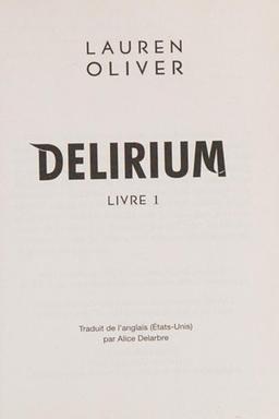 Cover of Delirium
