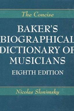 The biographical dictionary of musicians