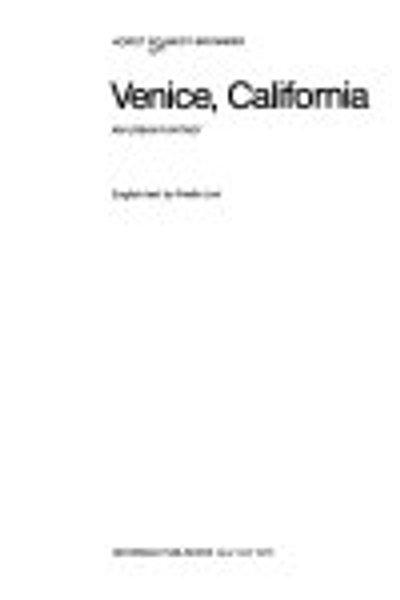 Venice, California; an urban fantasy