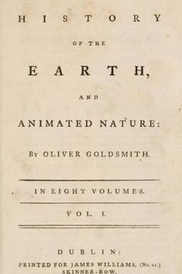 Cover of An history of the earth, and animated nature