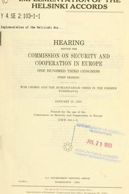 Cover of Implementation of the Helsinki accords