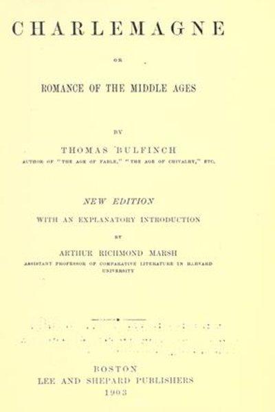 Cover of Legends of Charlemagne, or, Romance of the Middle Ages