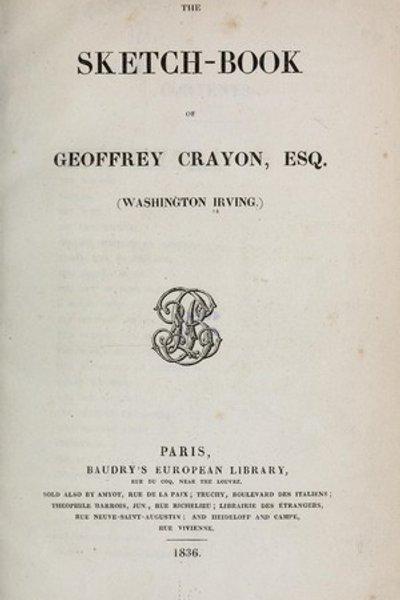 Cover of The sketch-book of Geoffrey Crayon, Esq