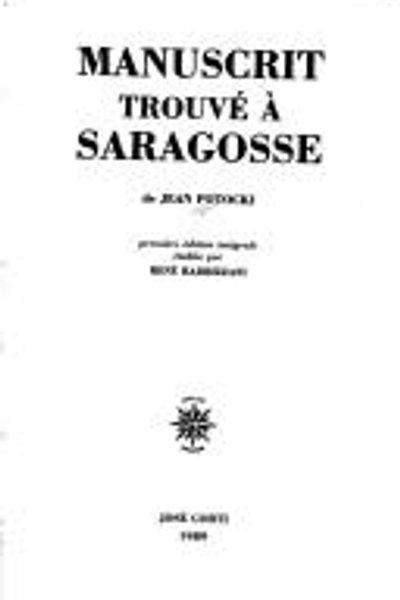 Manuscrit trouvé à Saragosse