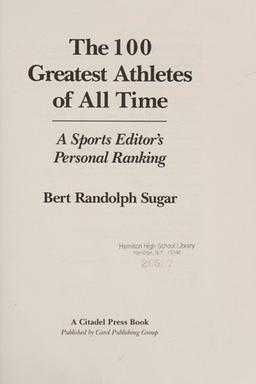 Cover of The 100 greatest athletes of all time