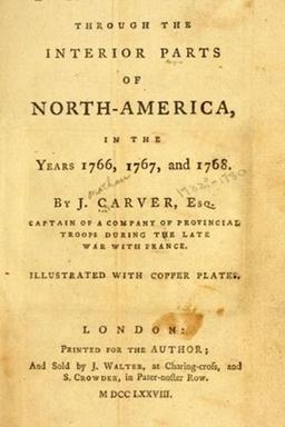 Cover of Travels through the interior parts of North America, in the years 1766, 1767, and 1768