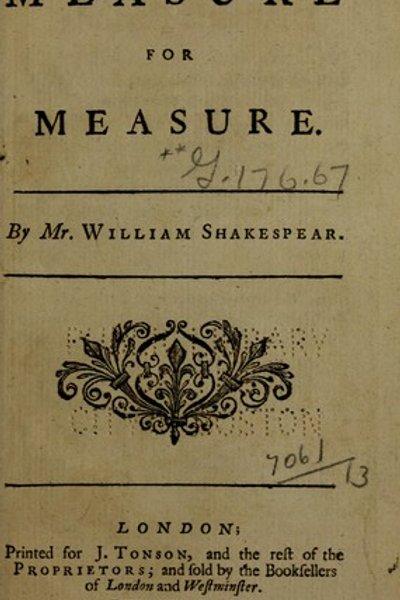 Cover of Measure for Measure