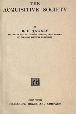 Cover of The acquisitive society