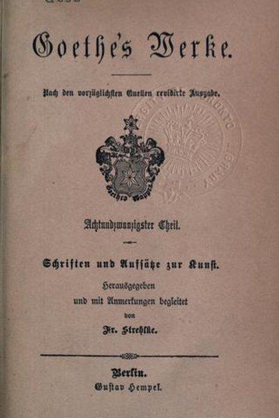 Cover of Goethe's Werke