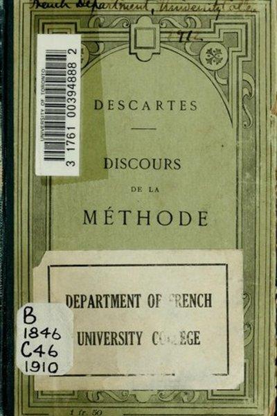 Cover of Discours de la méthode