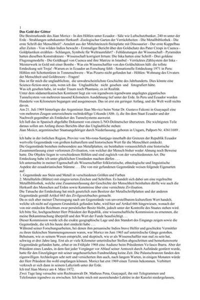 The gold of the gods