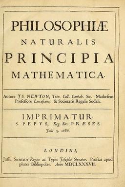 Cover of Philosophiae naturalis principia mathematica