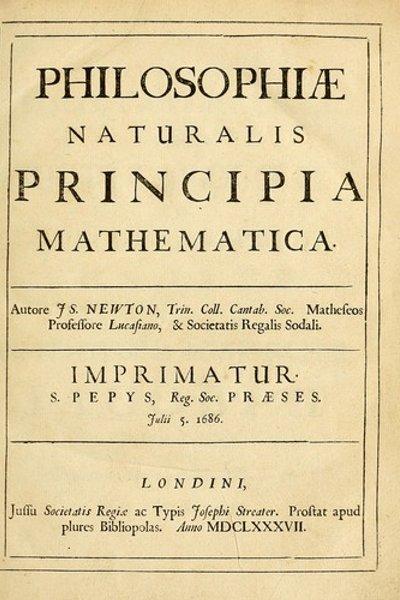 Cover of Philosophiae naturalis principia mathematica