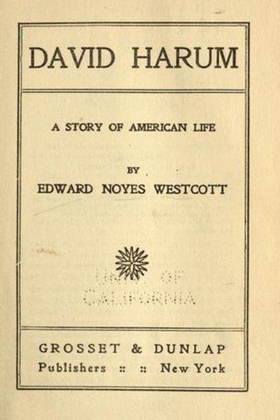 Cover of David Harum