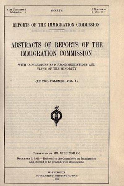 Reports of the Immigration Commission