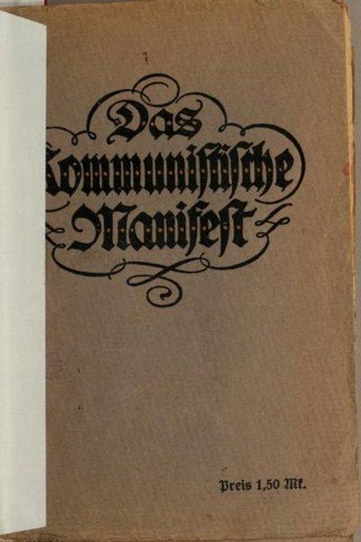 Cover of Manifest der Kommunistischen Partei