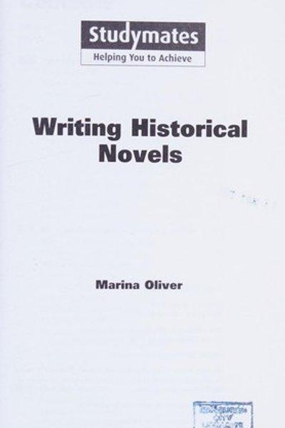 Cover of Writing historical fiction