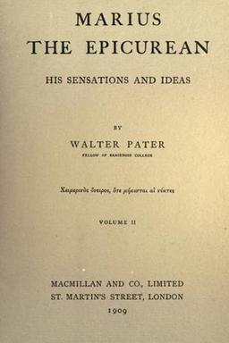 Cover of Marius the Epicurean
