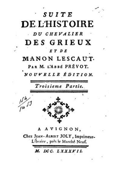 Cover of Manon Lescaut