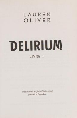 Cover of Delirium