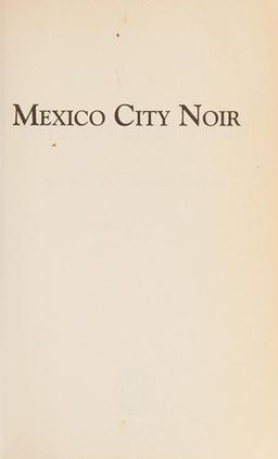 Cover of Mexico City Noir