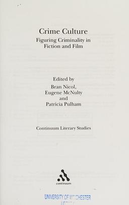 Cover of Crime culture