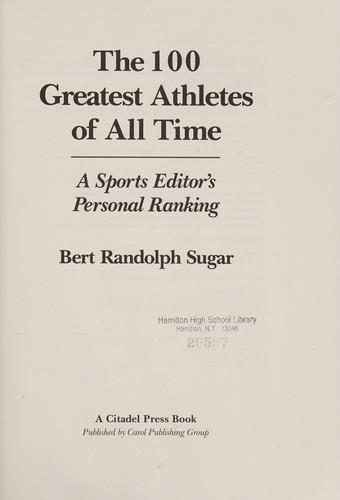 Cover of The 100 greatest athletes of all time