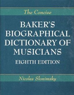 Cover of The biographical dictionary of musicians