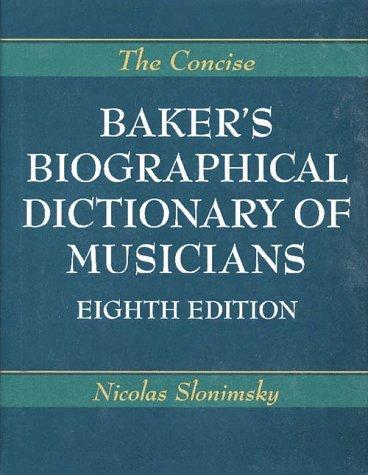 Cover of The biographical dictionary of musicians