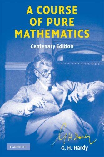 Cover of A Course of Pure Mathematics