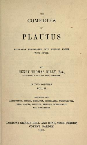 Cover of Plays