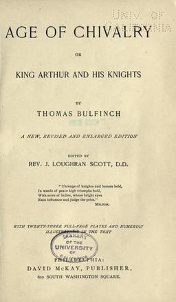 Age of chivalry; or, King Arthur and his knights