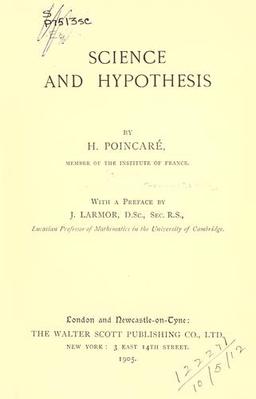 Cover of La science et l'hypothèse