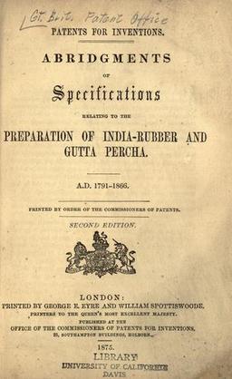 Cover of Patents for inventions