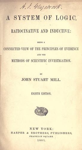 Cover of A System of Logic, Ratiocinative and Inductive