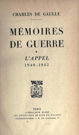 Cover of Meḿoires de guerre