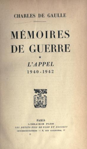 Cover of Meḿoires de guerre