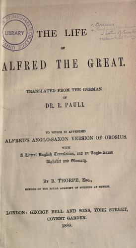 Cover of The life of Alfred the Great