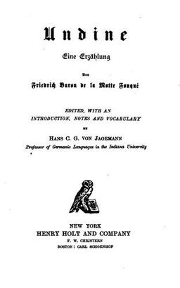 Cover of Undine, eine Erzählung