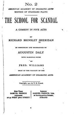 The school for scandal, 1780