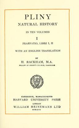Cover of Naturalis historia