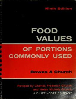 Cover of Food values of portions commonly used