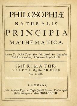 Cover of Philosophiae naturalis principia mathematica