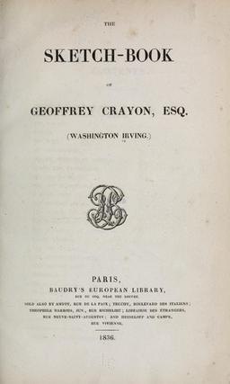 Cover of The sketch-book of Geoffrey Crayon, Esq