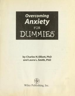 Cover of Overcoming Anxiety for Dummies